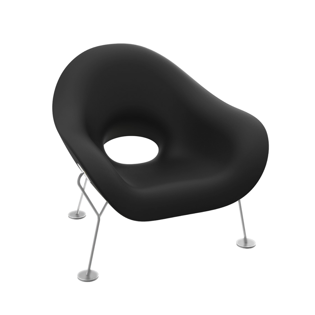 Fotel Pupa czarny outdoorowy