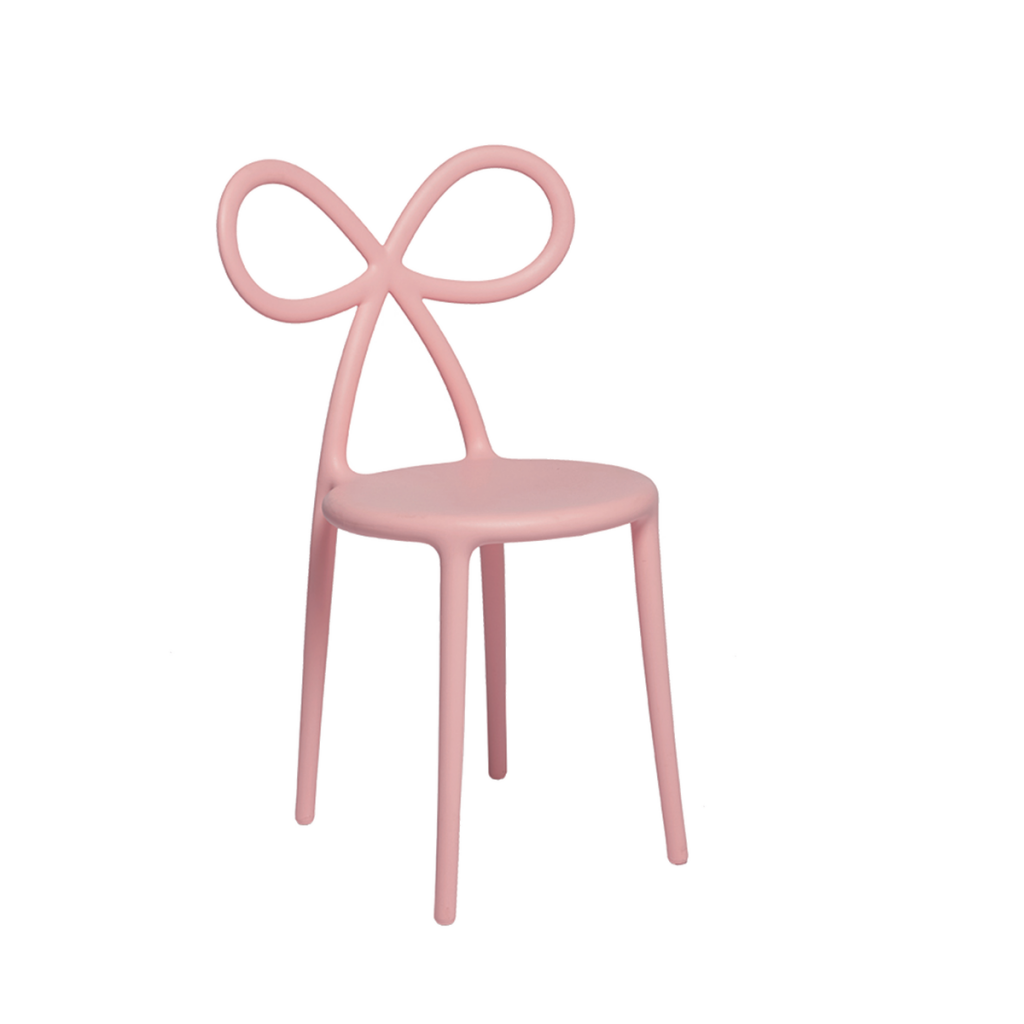 Zestaw 2 krzeseł Ribbon różowy mat