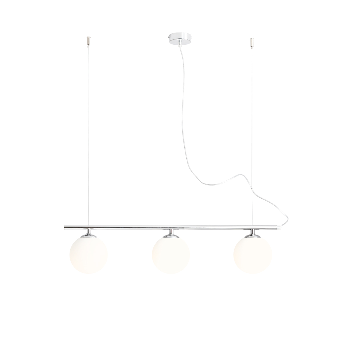 LAMPA WISZĄCĄ BERYL GLASS 3 CHROME LAMPA WISZĄCĄ BERYL GLASS 3 CHROME