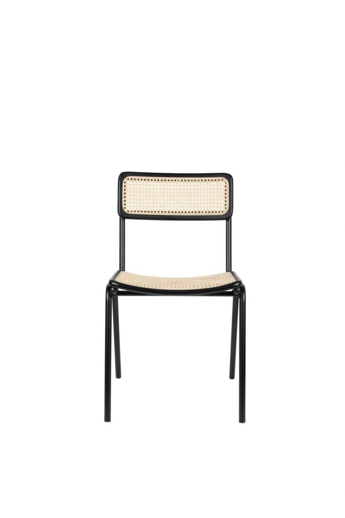 Krzesło JORT czarny/naturalny
