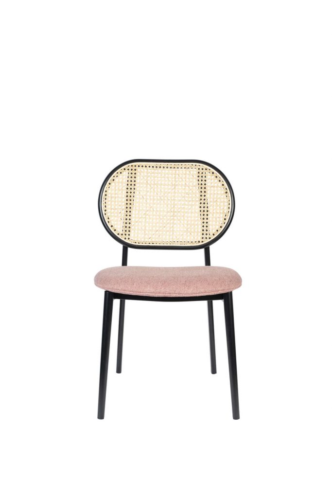 Krzesło SPIKE naturalno/różowe