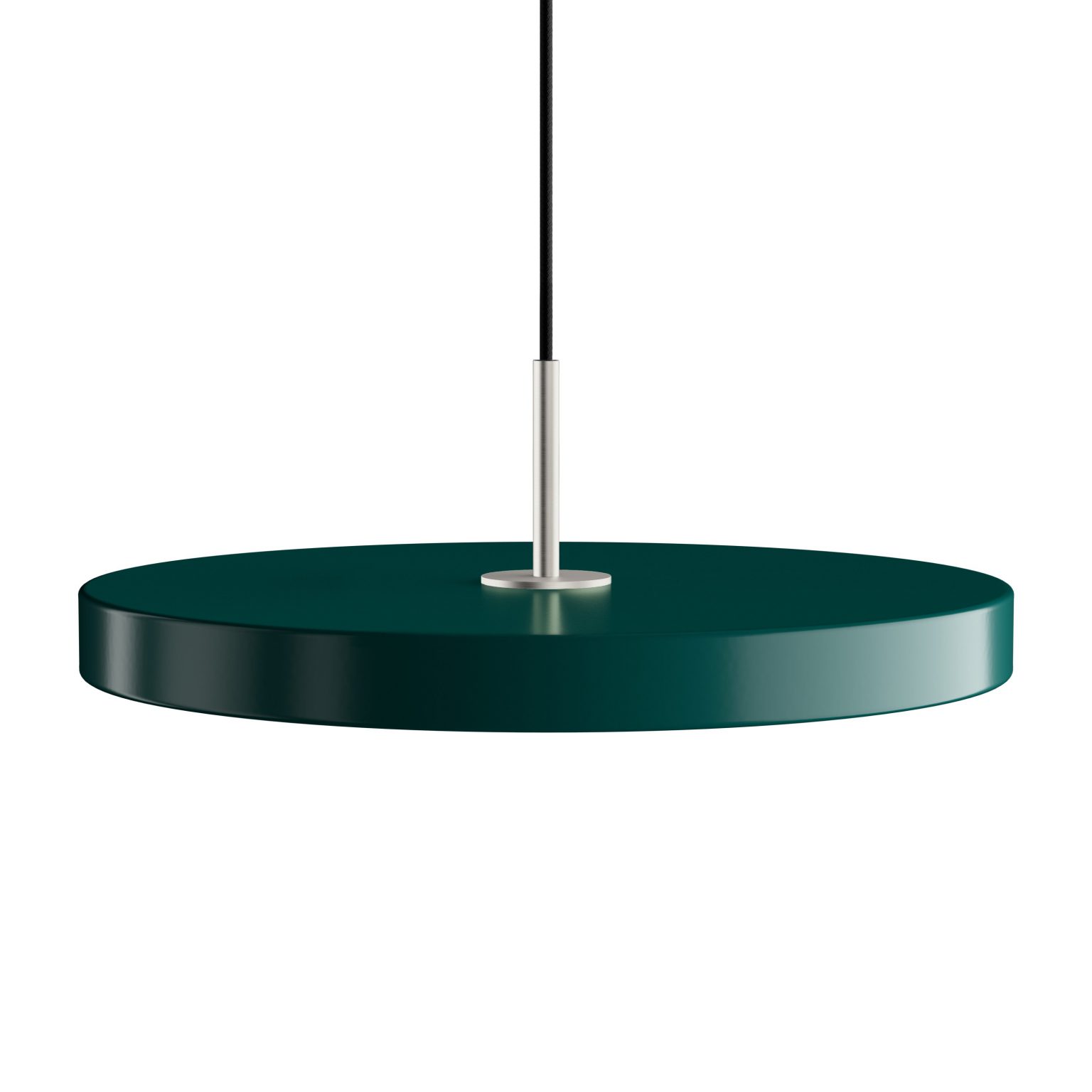 Lampa Asteria forest / steel top UMAGE - ciemnozielona / stalowy dekor