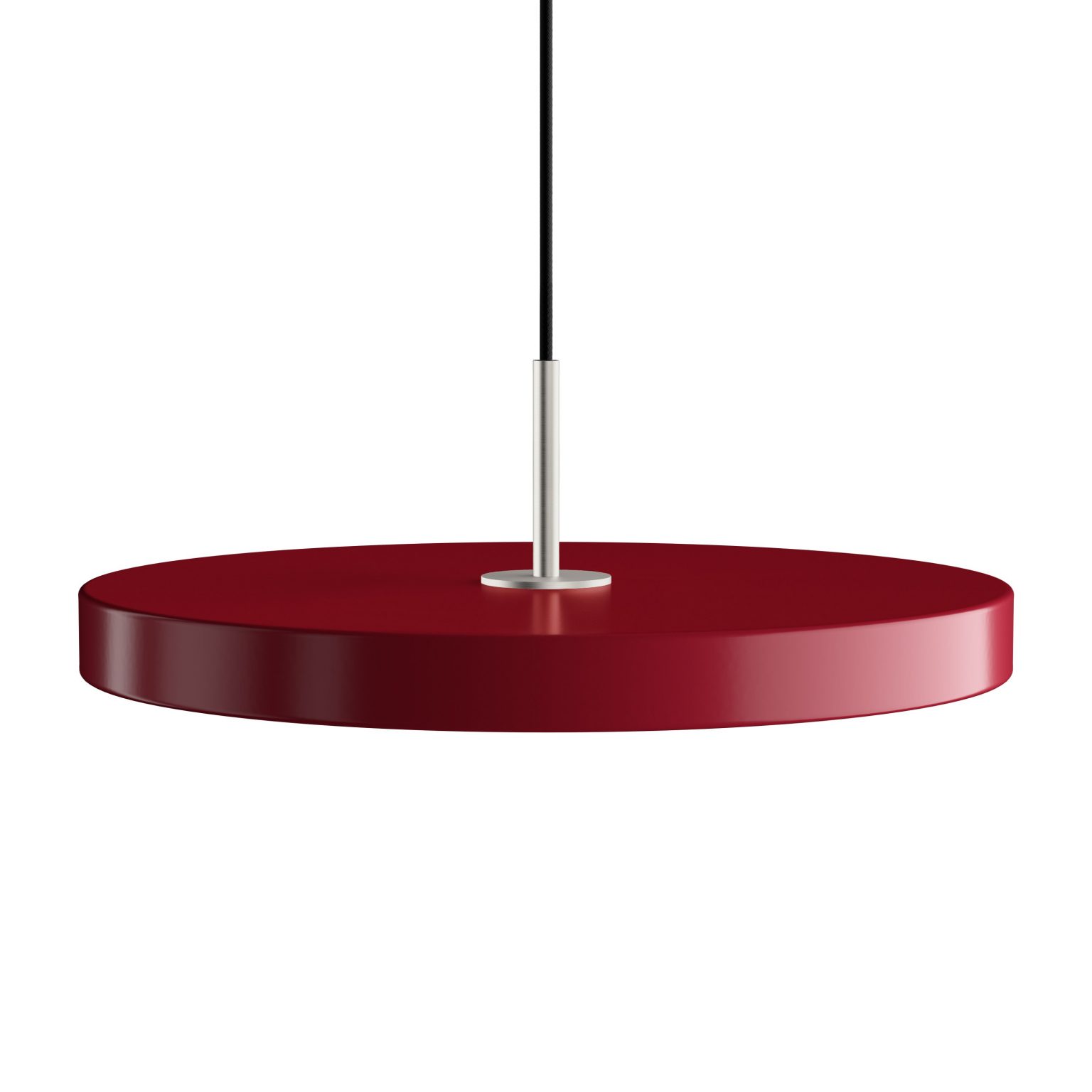 Lampa Asteria ruby / steel top UMAGE - bordowa / stalowy dekor
