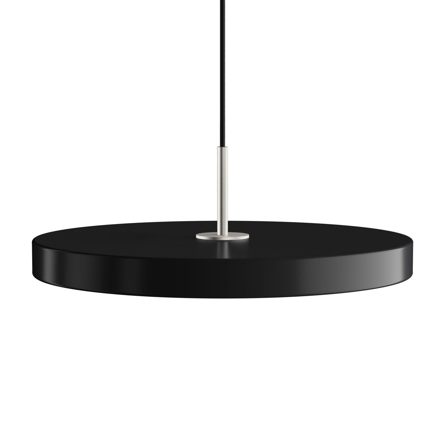 Lampa Asteria black / steel top UMAGE - czarna / stalowy dekor