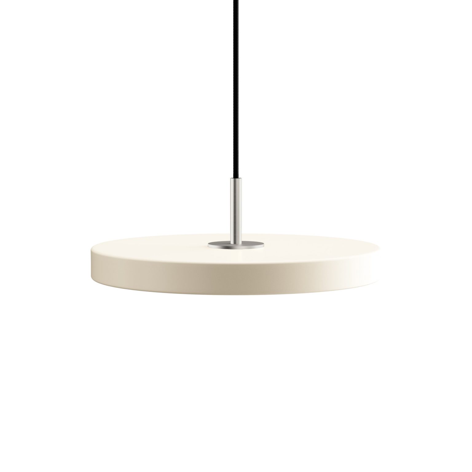 Lampa Asteria mini pearl white / steel top UMAGE - perłowa biel / stalowy dekor