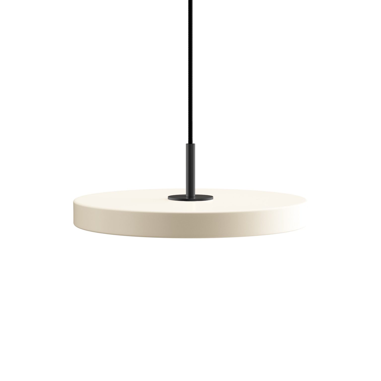 Lampa Asteria mini pearl white / black top UMAGE - perłowa biel / czarny dekor