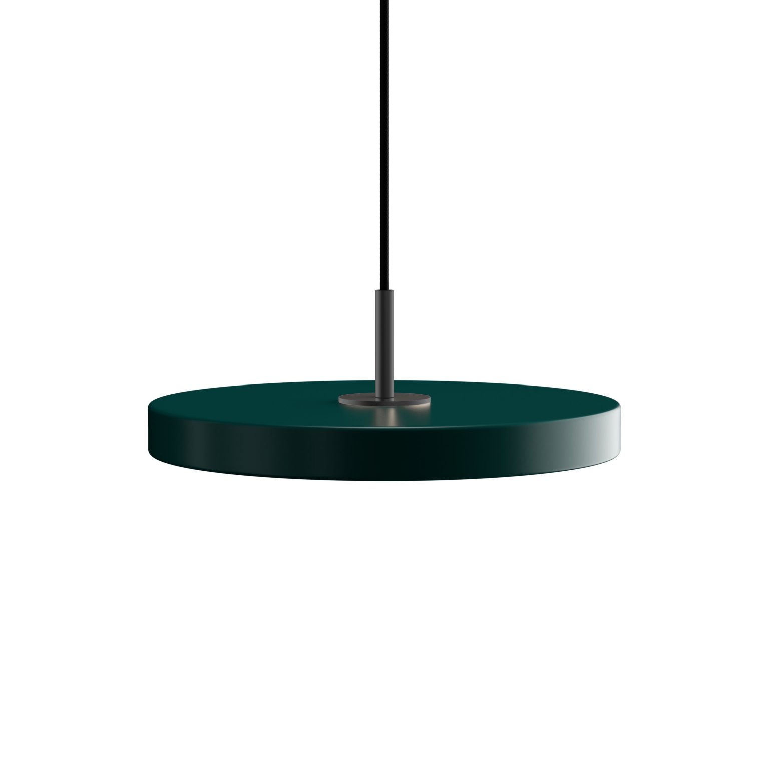 Lampa Asteria mini forest / black top UMAGE - ciemnozielona / czarny dekor