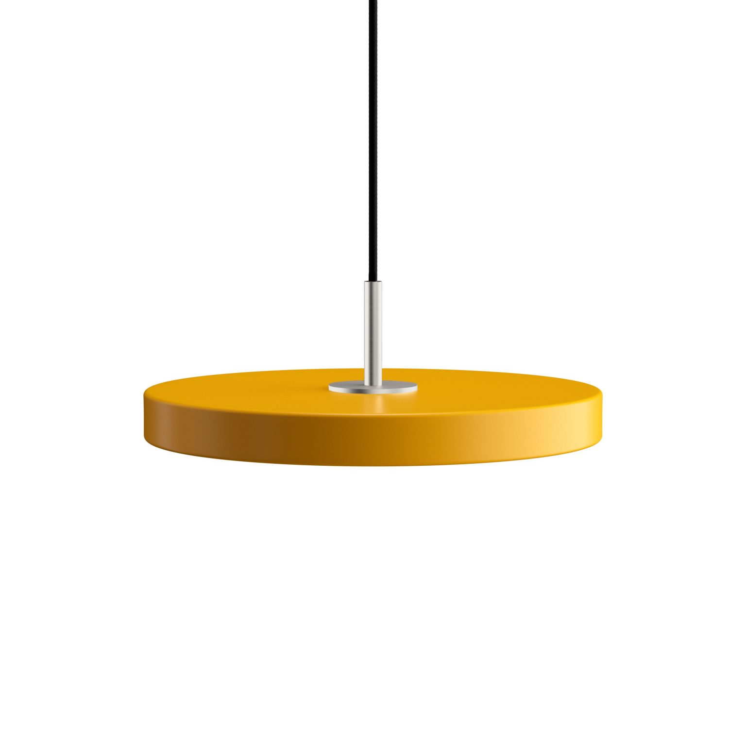 Lampa Asteria mini saffron / steel top UMAGE - szafranowy żółty / stalowy dekor