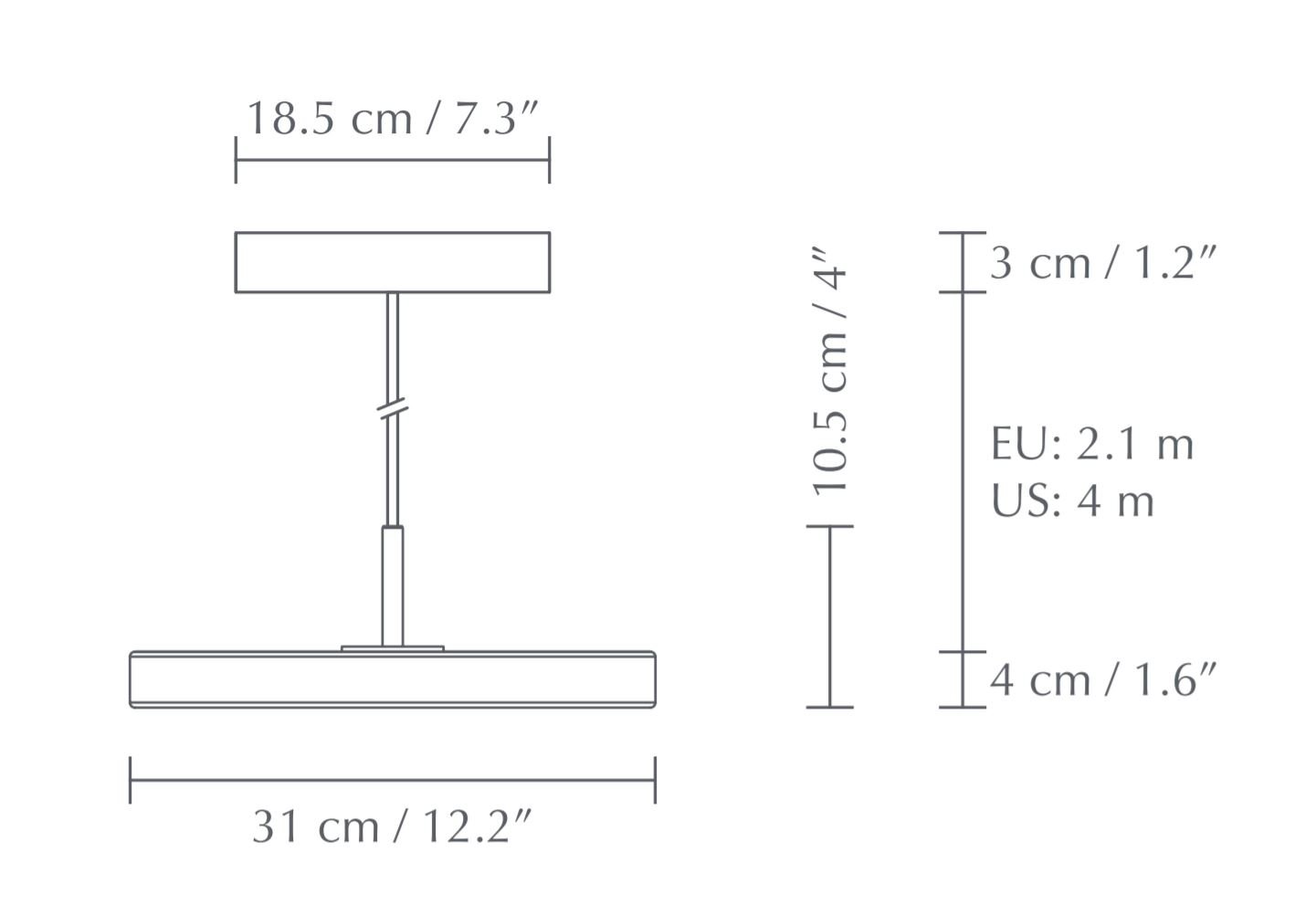 Lampa Asteria mini nuance orange UMAGE - blado pomarańczowa Lampa Asteria mini nuance orange UMAGE - blado pomarańczowa
