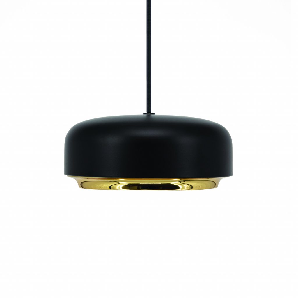 Lampa Hazel mini black UMAGE – czarna / złoty dekor