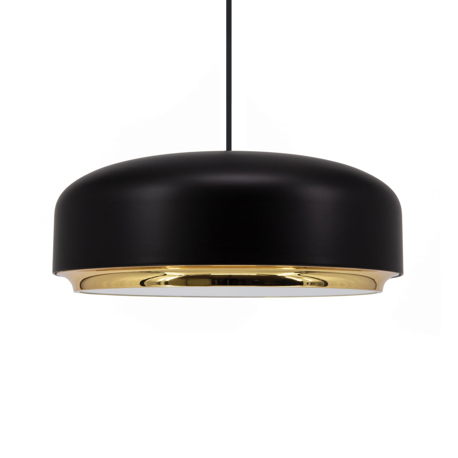 Lampa Hazel medium black UMAGE - czarna / złoty dekor