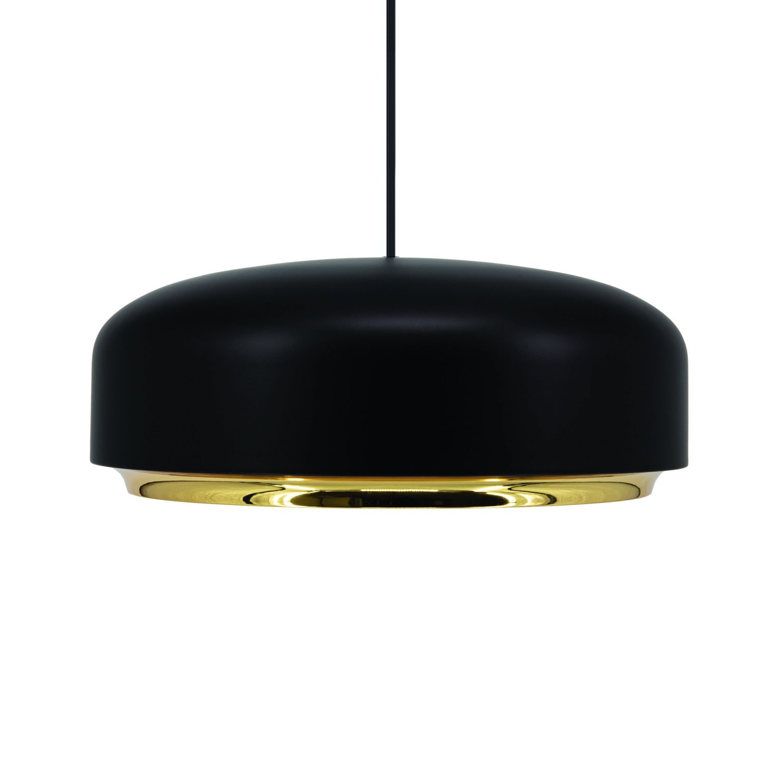 Lampa Hazel medium black UMAGE - czarna / złoty dekor