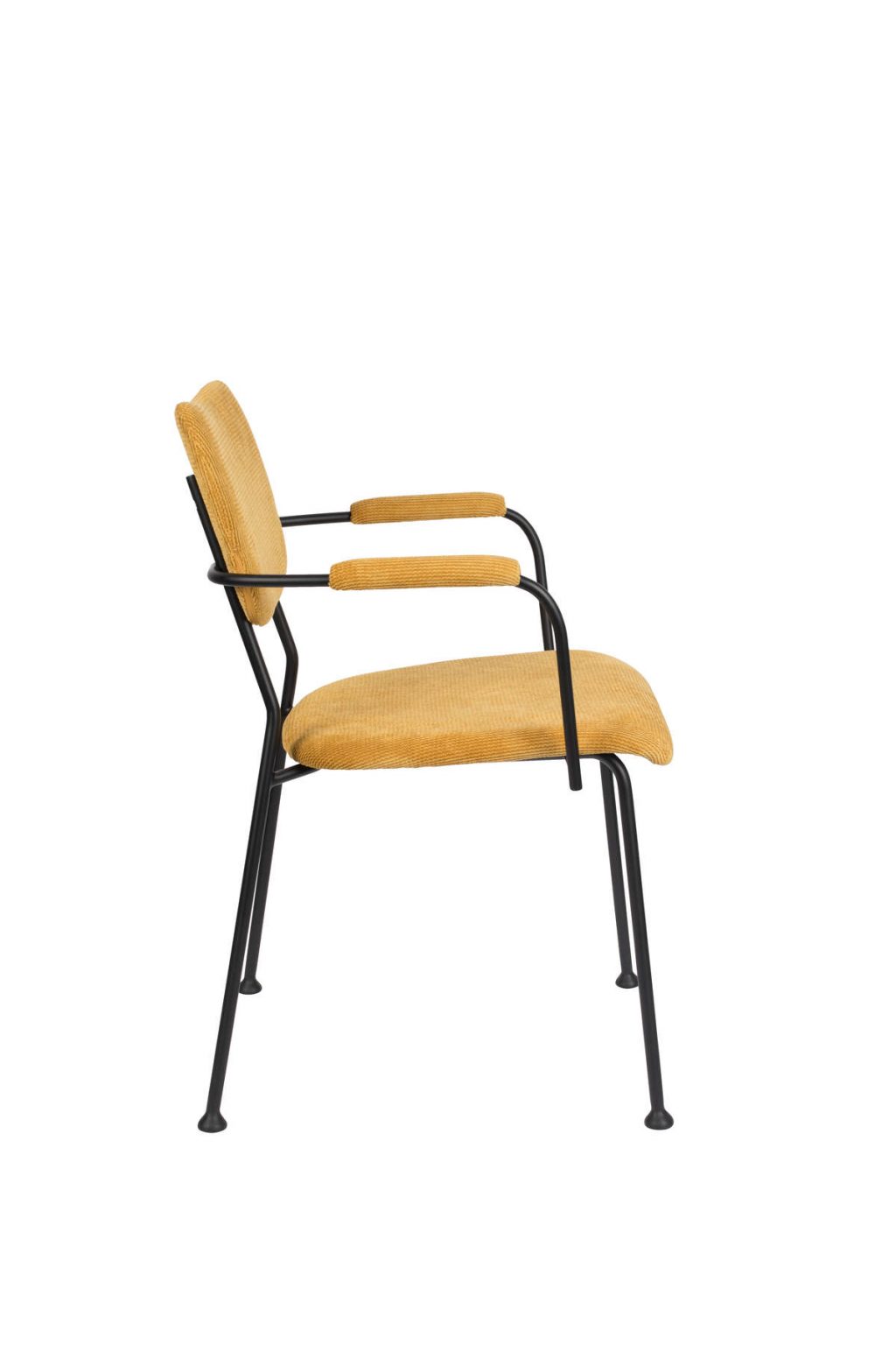 Krzesło z podłokietnikami BENSON musztardowy