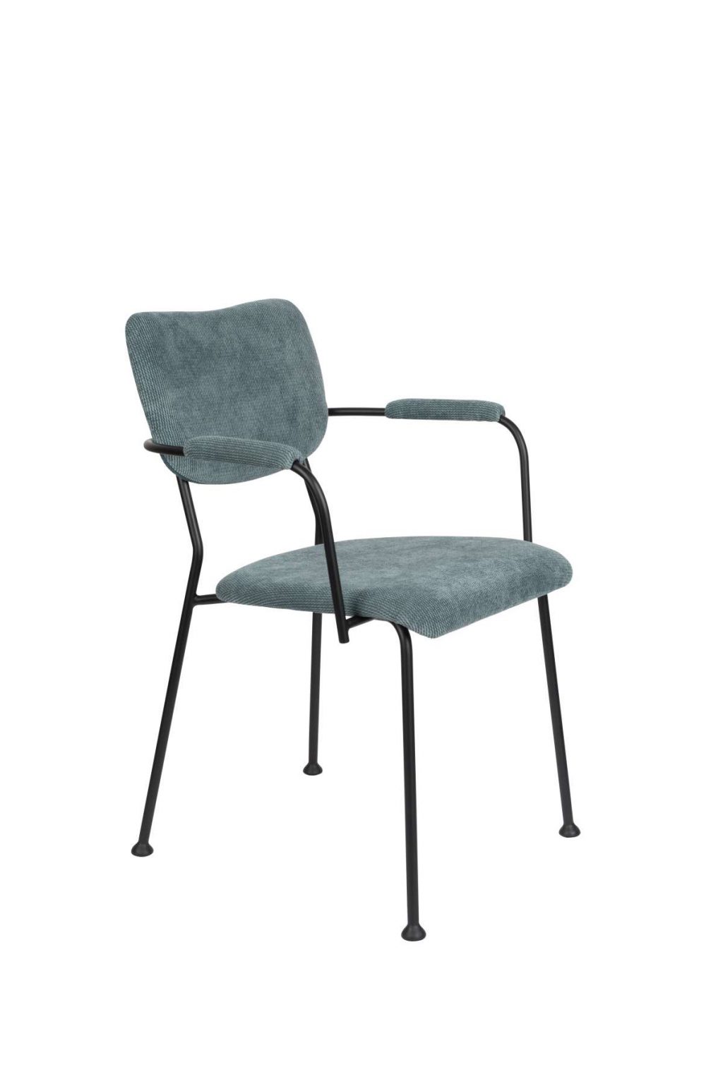 Krzesło z podłokietnikami BENSON szaro-niebieski