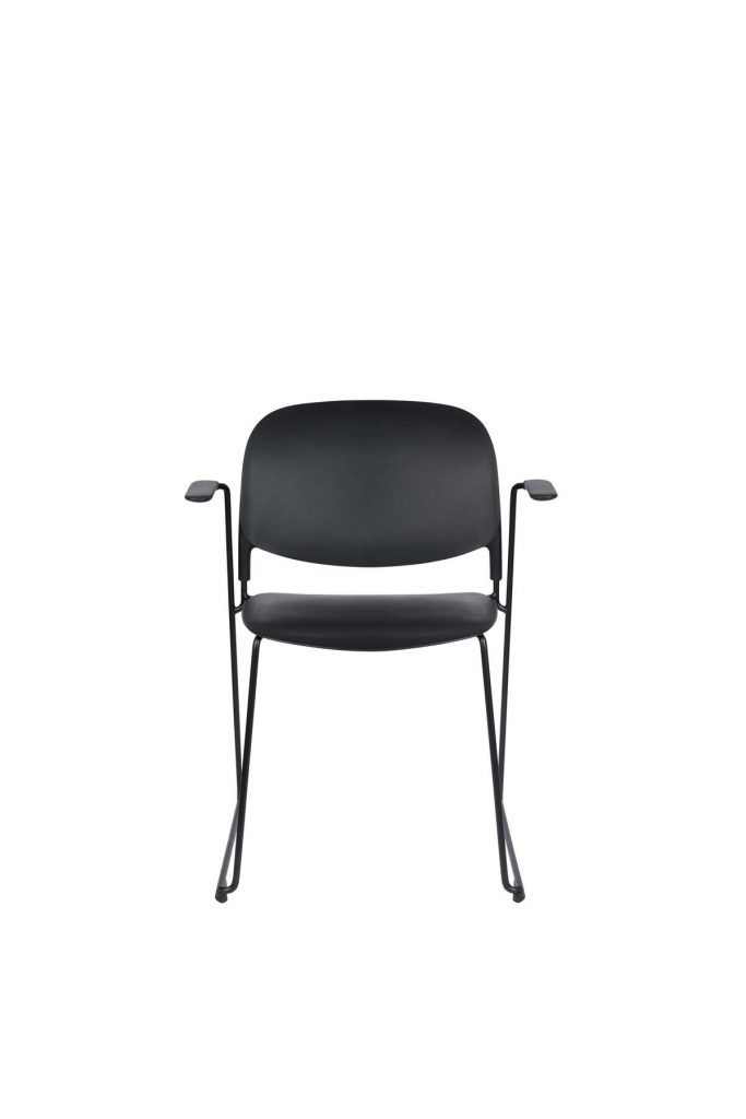 Krzesło z podłokietnikami STACKS czarny