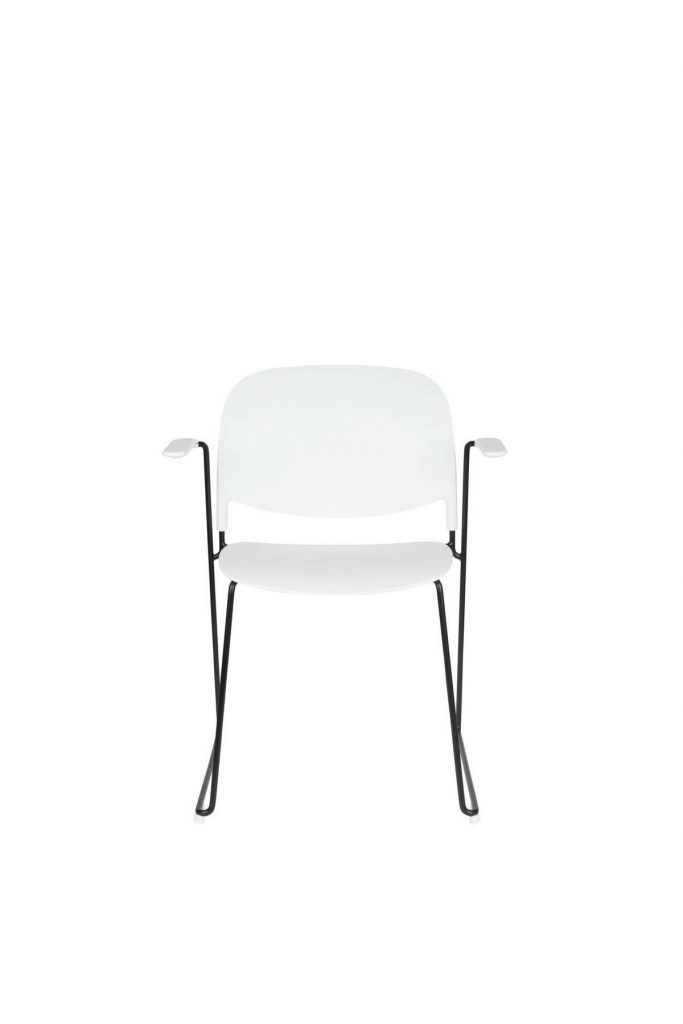 Krzesło z podłokietnikami STACKS biały