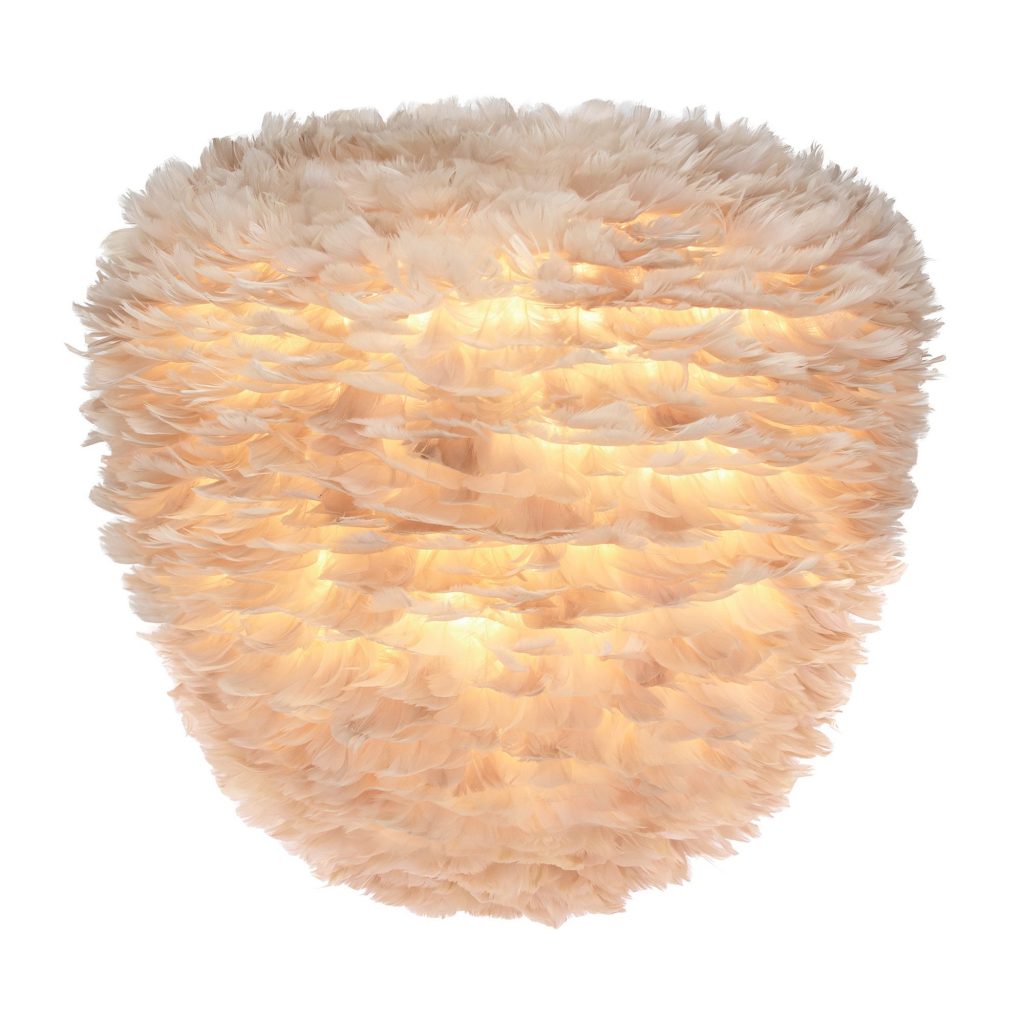 Lampa z piór Eos Evia Large light brown UMAGE – jasnobrązowa, średnica 55 cm