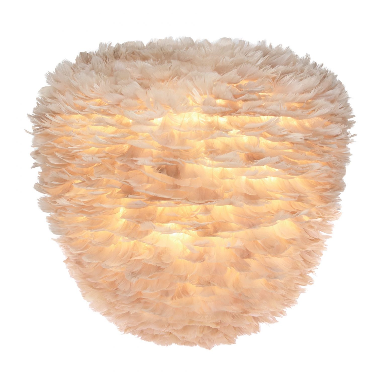 Lampa z piór Eos Evia Large light brown UMAGE - jasnobrązowa, średnica 55 cm