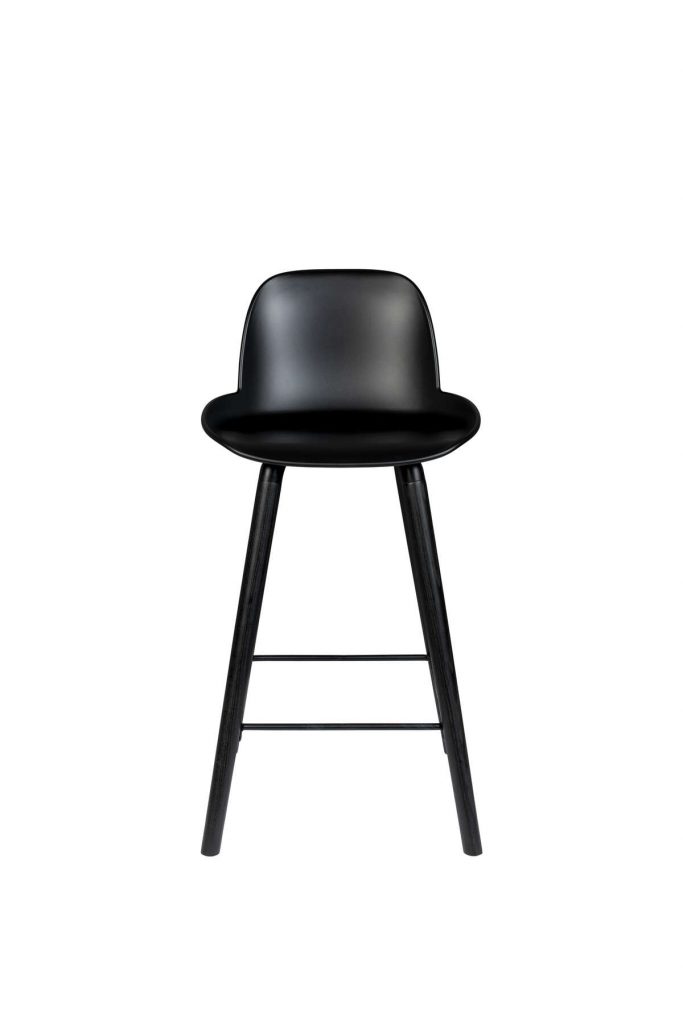 Krzesło barowe niskie ALBERT KUIP czarny