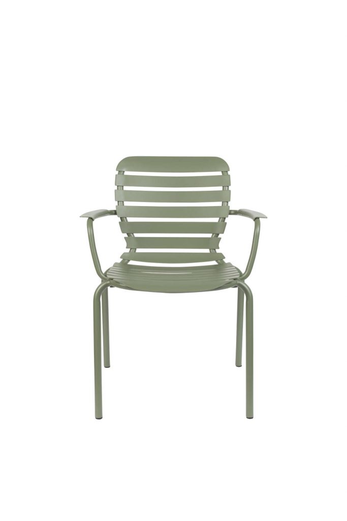 Krzesło ogrodowe z podłokietnikami VONDEL zielone
