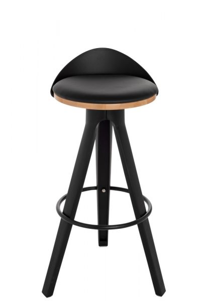 Krzesło barowe Jeny, czarne