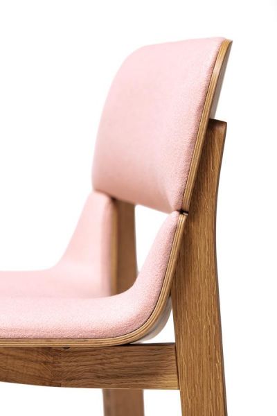 Krzesło barowe LEAF TON, tapicerowane