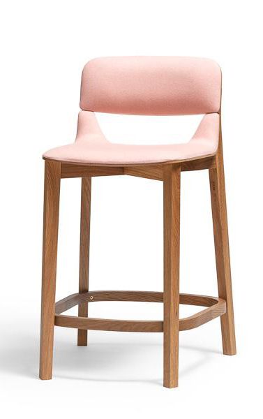 Krzesło barowe LEAF TON, tapicerowane