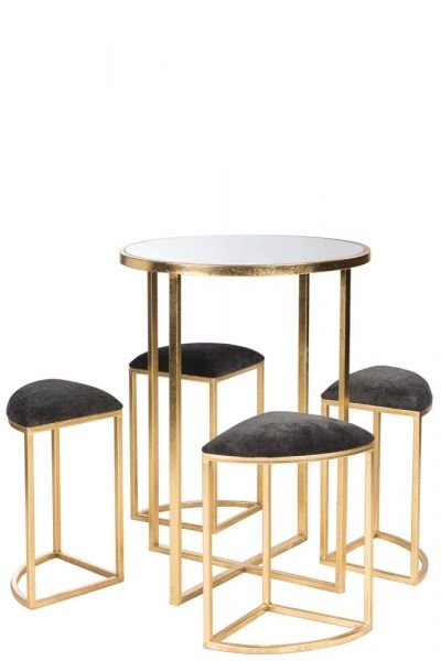 Stół + 4 krzesła metalowe