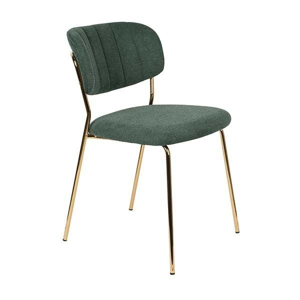 Krzesło JOLI złoty/ciemny zielony
