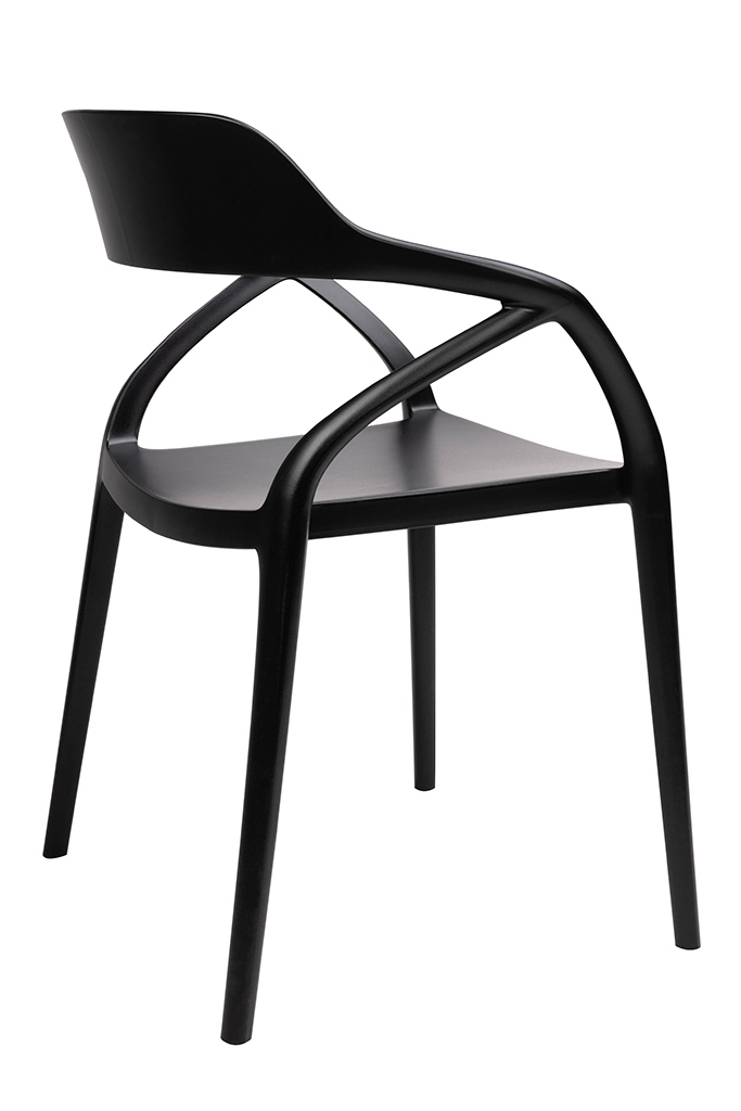 Krzesło GLORIA czarne – polipropylen
