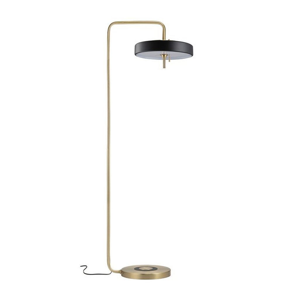 Lampa podłogowa ARTDECO czarno – złota 162 cm