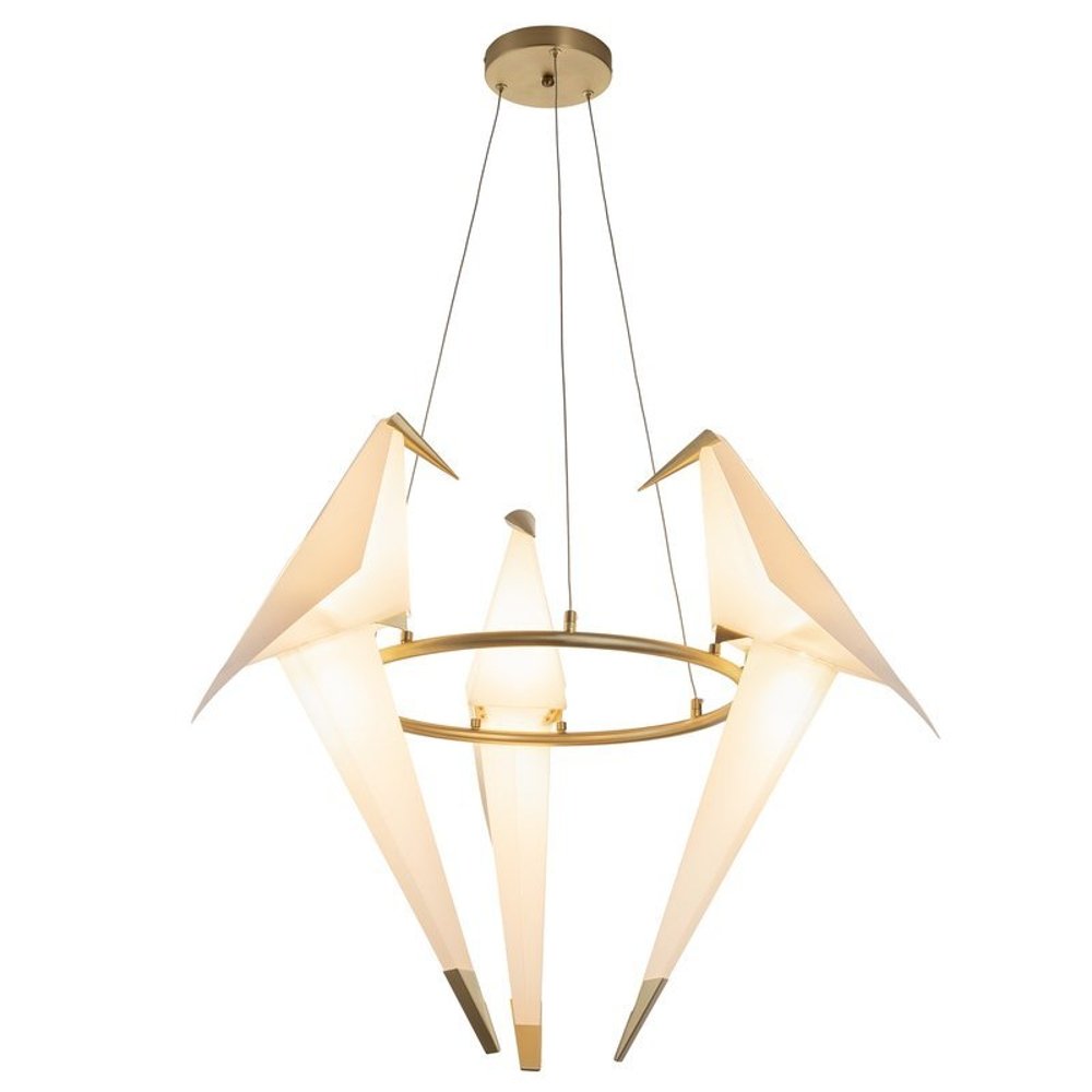 Lampa wisząca BIRD ROUND LED złota 60 cm