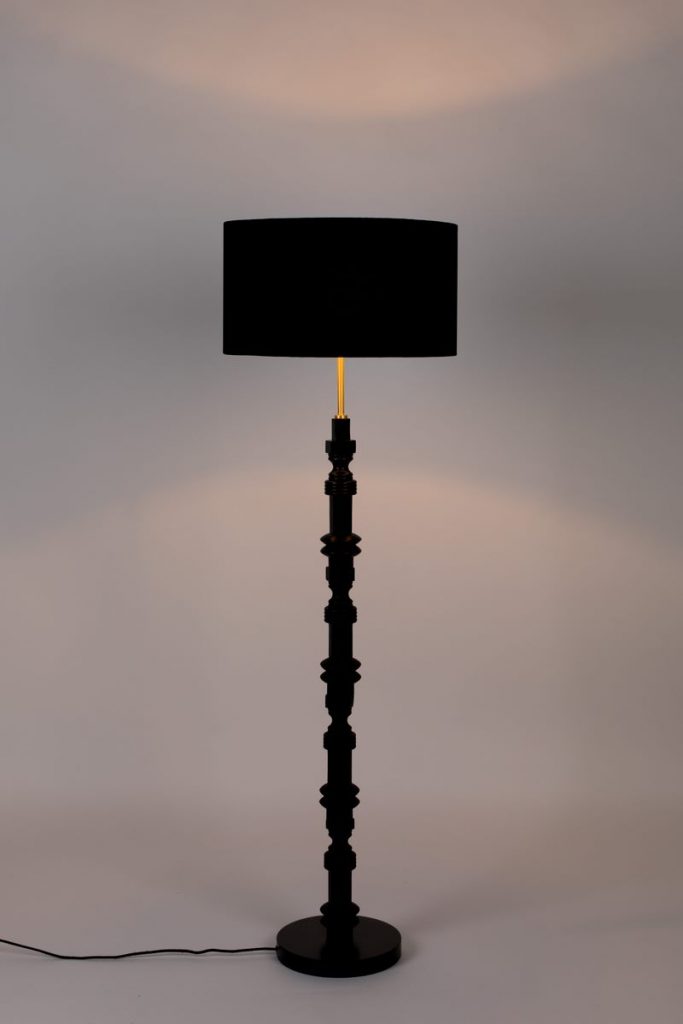 Lampa podłogowa TOTEM aluminiowa, czarna