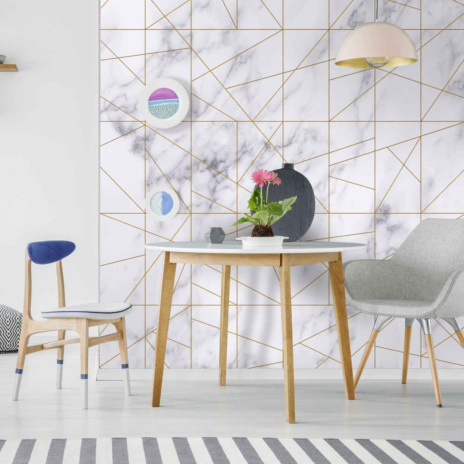 Tapeta Marble Veins Gold