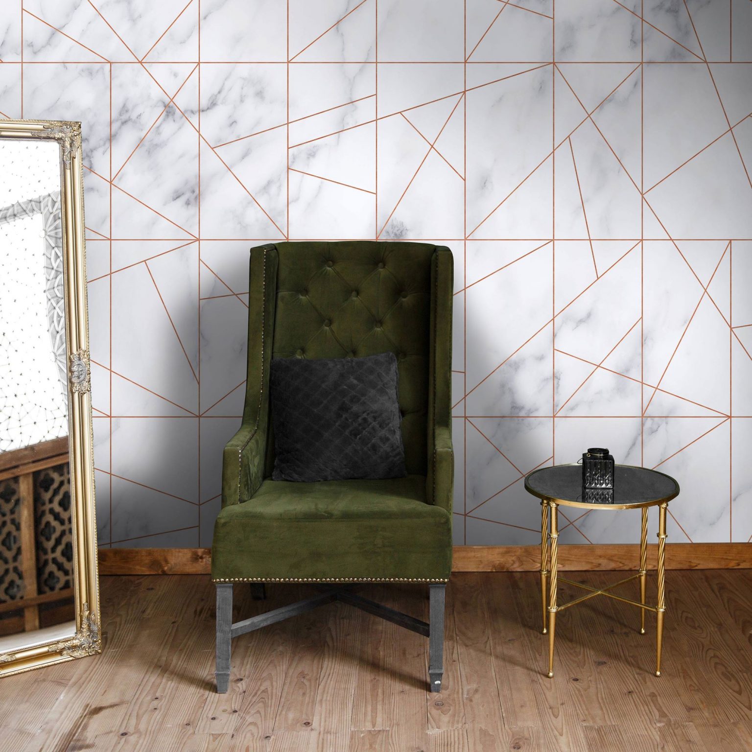 Tapeta Marble Veins Rosegold