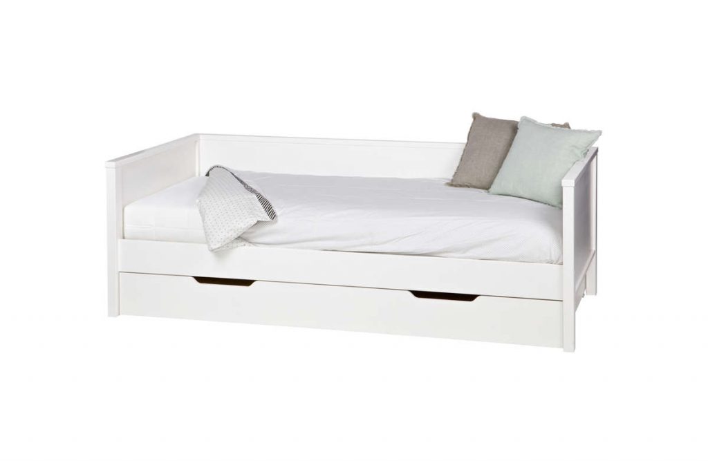Łóżko z oparciem NIKKI białe – Woood