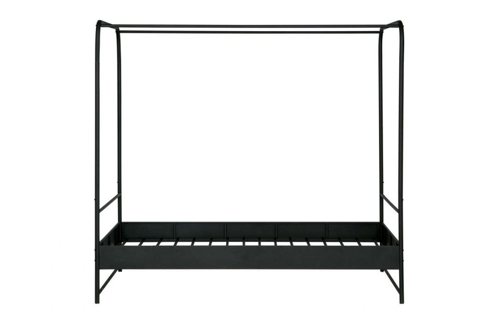 Łóżko BUNK metalowe czarne 120×200 cm