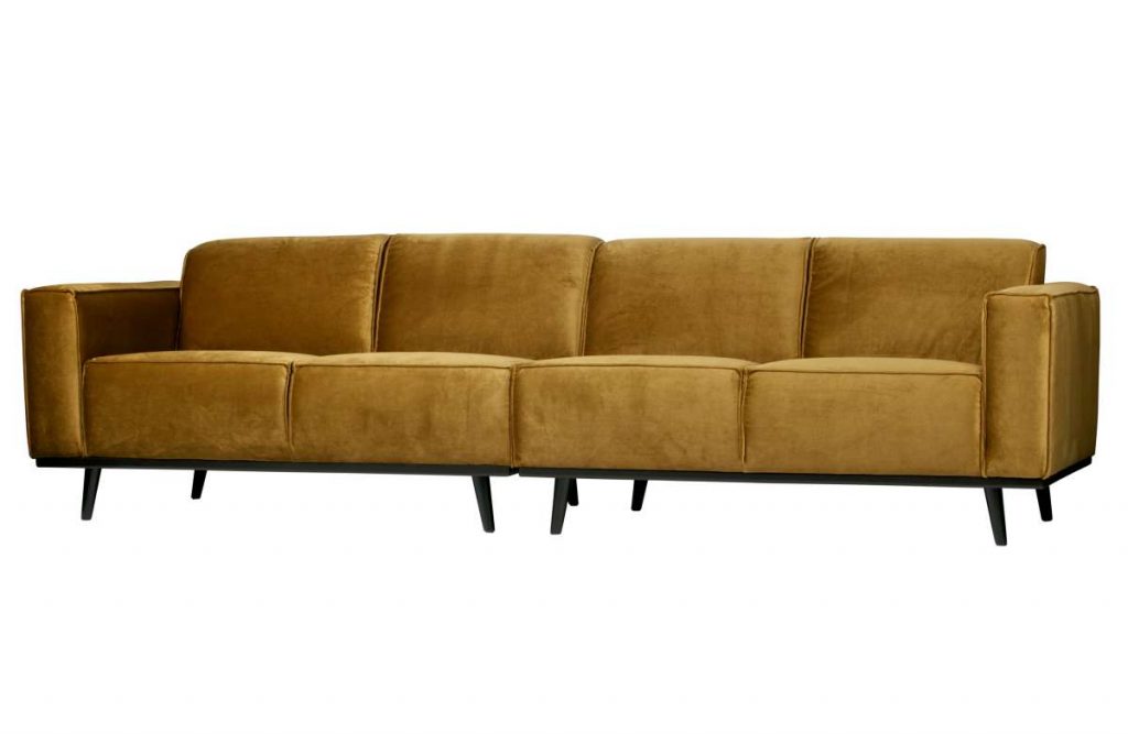 Sofa Statement 4-osobowa 280 cm velvet żółty