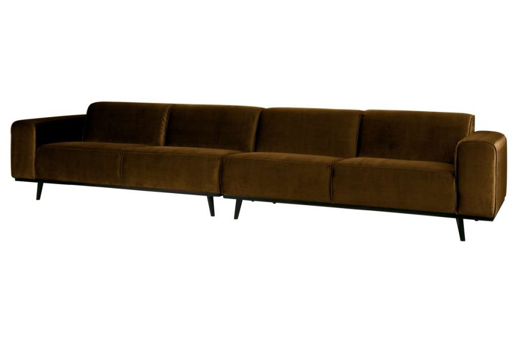 Sofa Statement XL 4-osobowa 372 cm velvet żółty