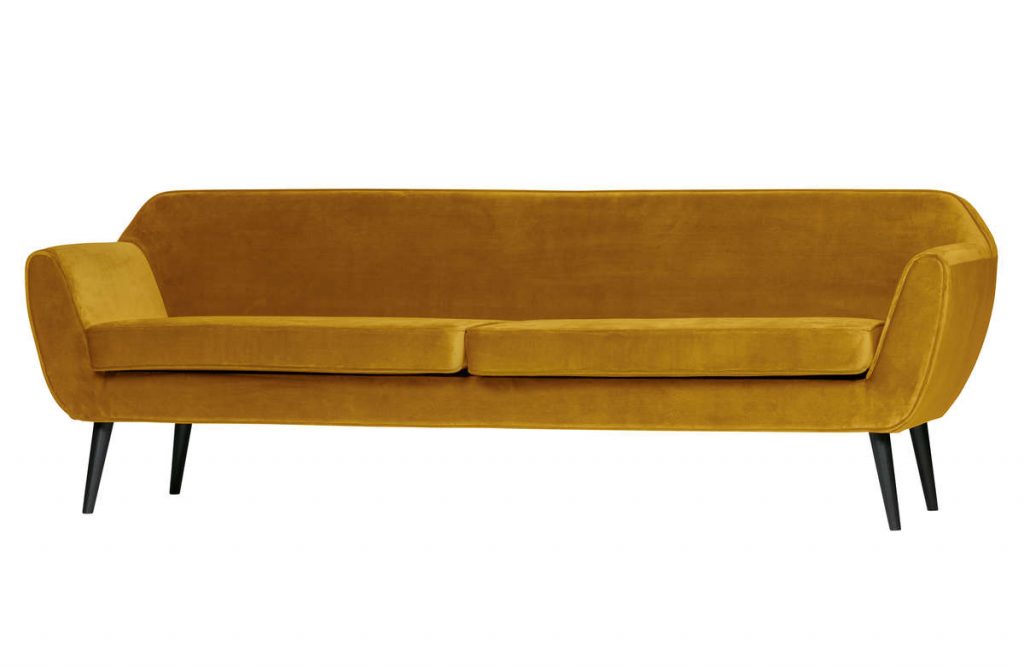Sofa Rocco velvet ochre rozmiar XL 230 cm