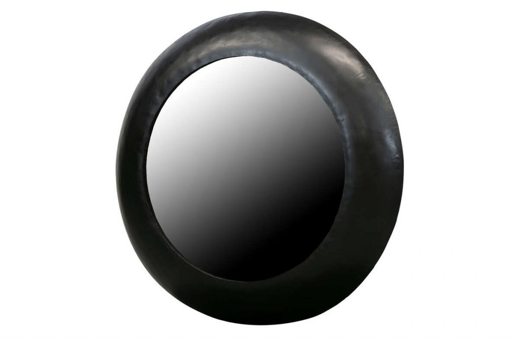 Okrągłe lustro Wolf czarne Ø75cm