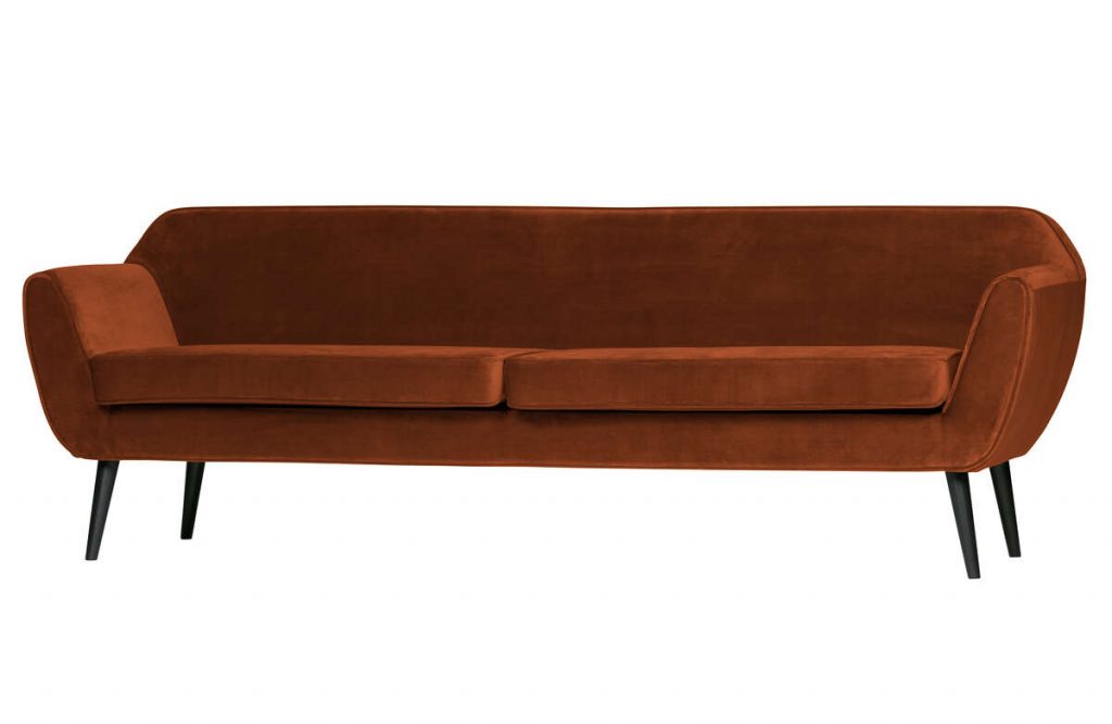 Sofa Rocco xl 230 cm velvet rdzawy
