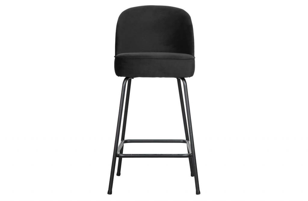 Krzesło barowe VOGUE 65cm velvet czarny