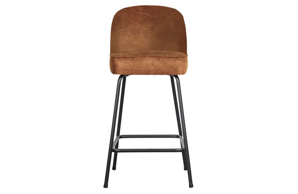 Krzesło barowe VOGUE 65cm leather cognac