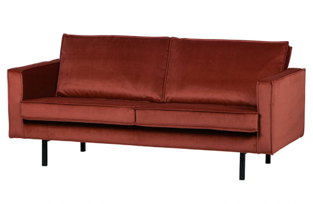 Sofa RODEO 2,5 seater velvet chestnut