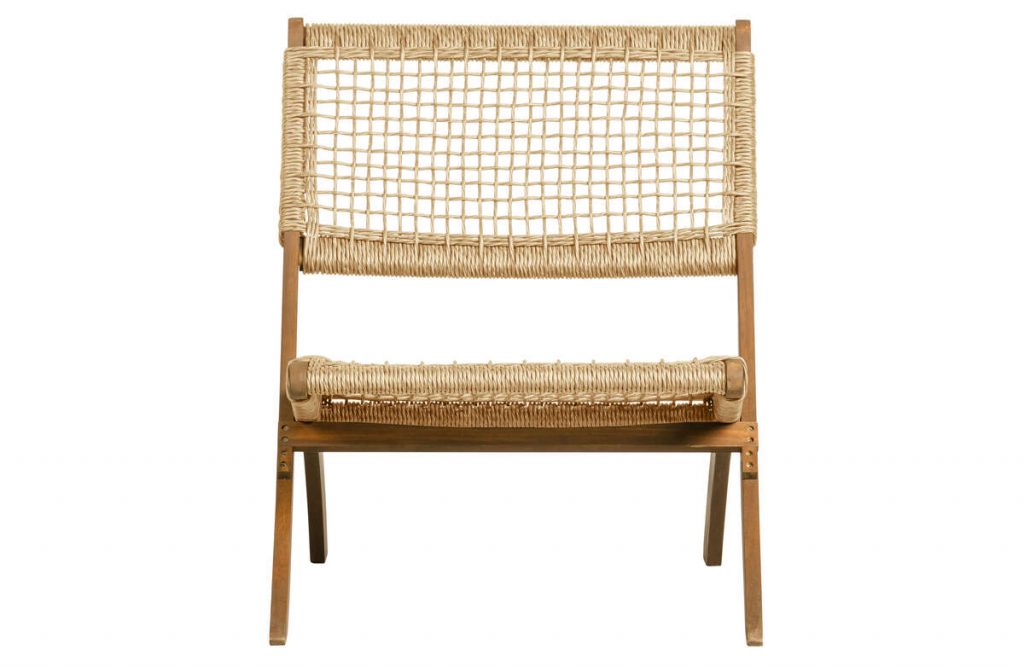 Krzesło składane Lois drewno eukaliptusowe, naturalne
