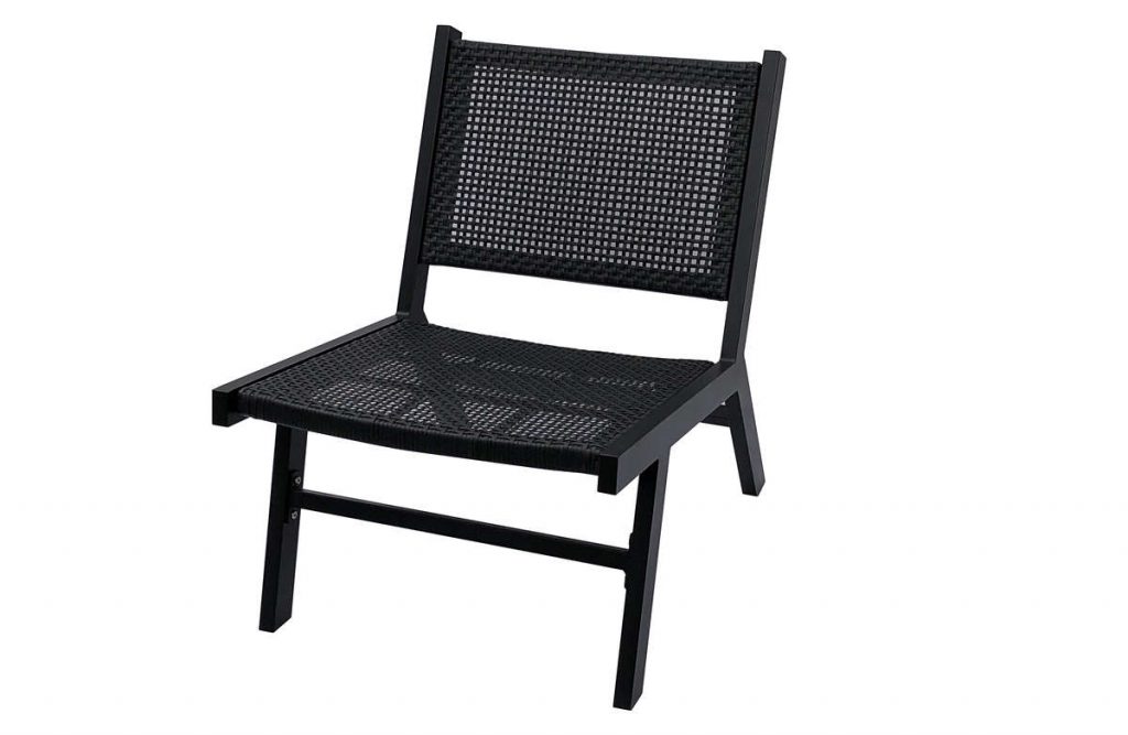 Krzesło/fotel Puk aluminiowy, czarny