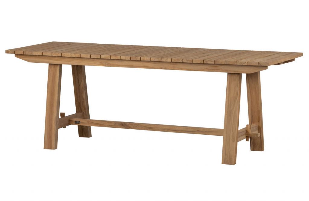 Stół ogrodowy MORTEN naturalny drewno tekowy 220x75cm