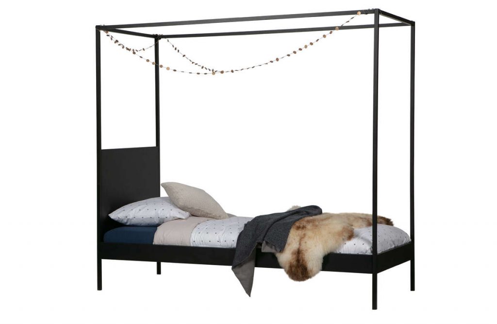 Łóżko DANI metal czarne 90×200 cm