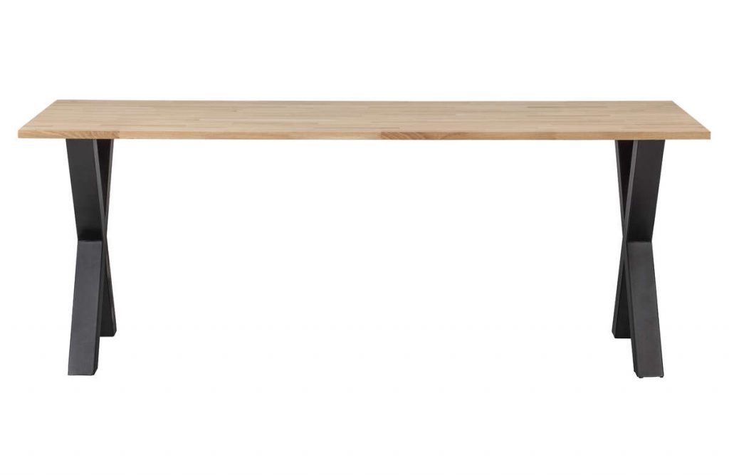 Stół TABLO dębowy [FSC] 220×90  z nogą X